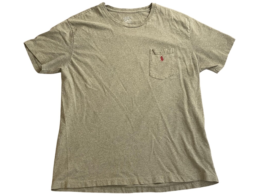 Polo Ralph Lauren Shirt Mens Large Green Pocket Cotton Pony Logo Tee Crewneck